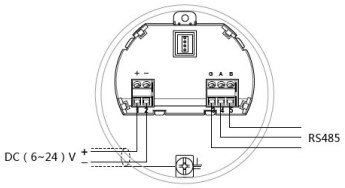 儲罐雷達物位計24V RS485/Modbus接線圖