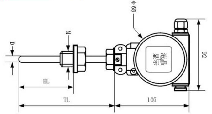 防爆溫度變送器外形尺寸圖