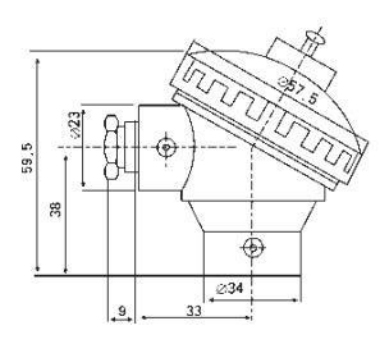 e型熱電偶小接線(xiàn)盒示意圖