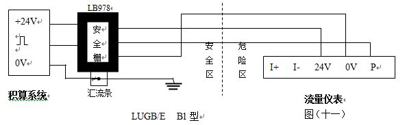 高壓蒸汽流量計(jì)防暴型渦街流量儀表配線設(shè)計(jì)圖一