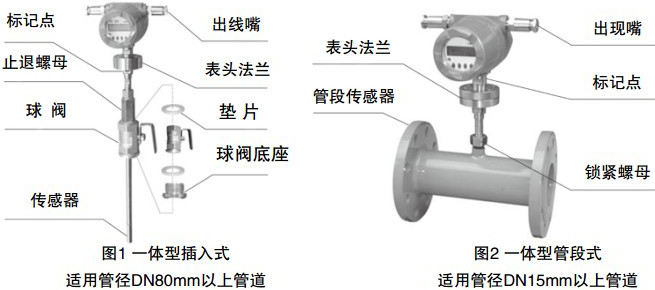 熱式質(zhì)量流量計結(jié)構(gòu)圖