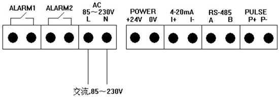 熱式壓縮空氣流量計(jì)交流電接線圖